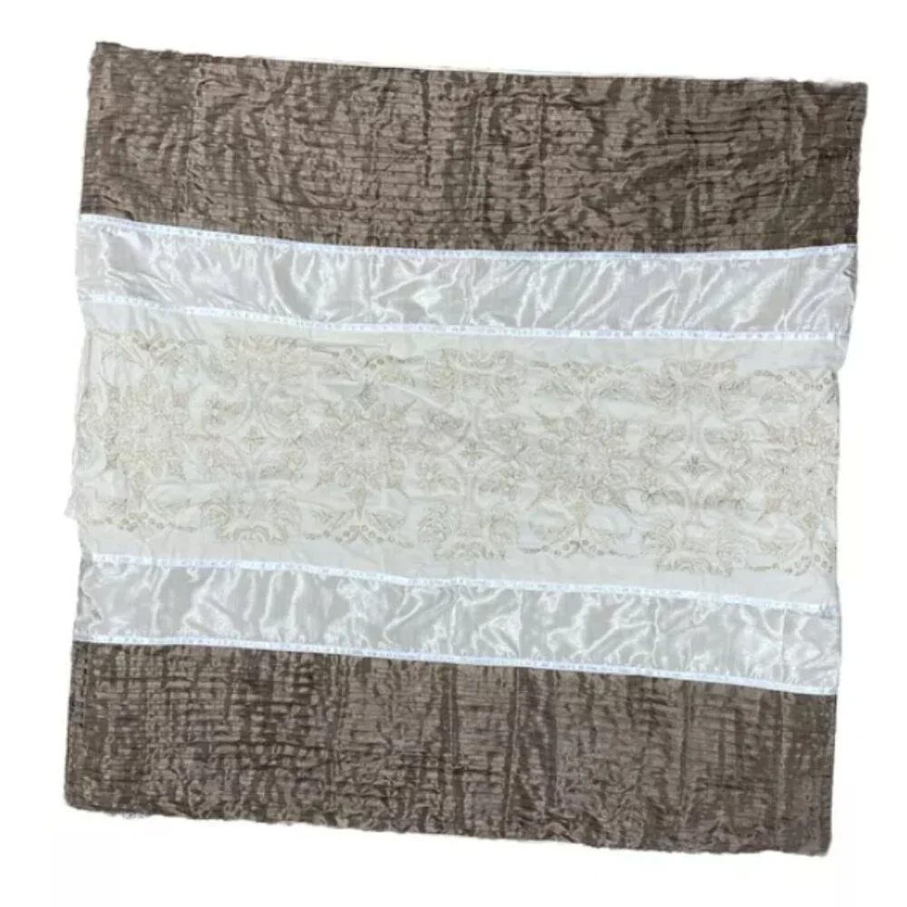 KAS Bedding Set Queen or King Duvet Cover + Shams Pillowcases Brown Beige Luxury